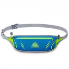 [US Direct] Outdoor Unisex Sports Waist Bag Ultralight Waterproof Cellphone Pouch for Runing Cycling Blue_10 inches below