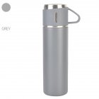 Outdoor Vacuum Cuo for Women Men Large Capacity 304 Stainless Steel Travel Portable Kettle Cup 500ML Gray-insulation cup (cover cup dual-use)
