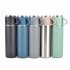 Outdoor Vacuum Cuo for Women Men Large Capacity 304 Stainless Steel Travel Portable Kettle Cup 500ML Black insulation cup  cover cup dual use 