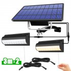 Outdoor Wall Sconce, Solar Lights Outdoor With 4 Modes, 35 LED Beads, 800 Lumens, Remote Control, IP65 Waterproof LED Lights For Home, Garden, Porch H warm light