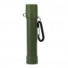 Outdoor Water Filter Straw Emergency Survival Equipment Field Portable Life Water Filtration System Purifier Army Green 75MM