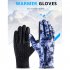 Outdoor Waterproof Camouflage Sports Touch Screen Ski Gloves Hiking Fishing Full Finger Zipper Gloves Coffee color camouflage M