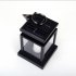 Outdoor Waterproof Solar Simulate Flicker Flame Lamp for Courtyard black