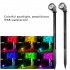 Outdoor Waterproof Spotlight Garden Lawn Lamp Safe Low Voltage Powered Park Square Road Community Landscape Light With Remote Control 1 for 1 US Plug