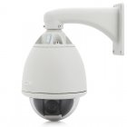 Outdoor Weatherproof Speed Dome Camera has H 264 Compression  720p Resolution  1 3 Inch CMOS  18x Zoom  WDR and Low Light Support