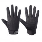 Outdoor gloves Sports Anti Slip Breathable Road Gloves Outdoor Cycling Full Finger Gloves Bicycle Motorcycle Riding black L