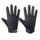 Outdoor gloves Sports Anti Slip Breathable Road Gloves Outdoor Cycling Full Finger Gloves Bicycle Motorcycle Riding black M