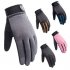 Outdoor gloves Sports Anti Slip Breathable Road Gloves Outdoor Cycling Full Finger Gloves Bicycle Motorcycle Riding gray L