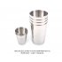 Outdoors Camp 304 Stainless Steel Cup Set 4 PCS Picnic Beer Mug 300ML Large Size Office Cup 4 large cups   ethnic style storage bag