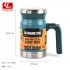 Outdoors Stainless Steel Vacuum Cup Tea Cup Office Double Layers Filter Mug with Handle Lake Blue