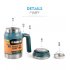 Outdoors Stainless Steel Vacuum Cup Tea Cup Office Double Layers Filter Mug with Handle Lake Blue