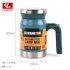 Outdoors Stainless Steel Vacuum Cup Tea Cup Office Double Layers Filter Mug with Handle light grey