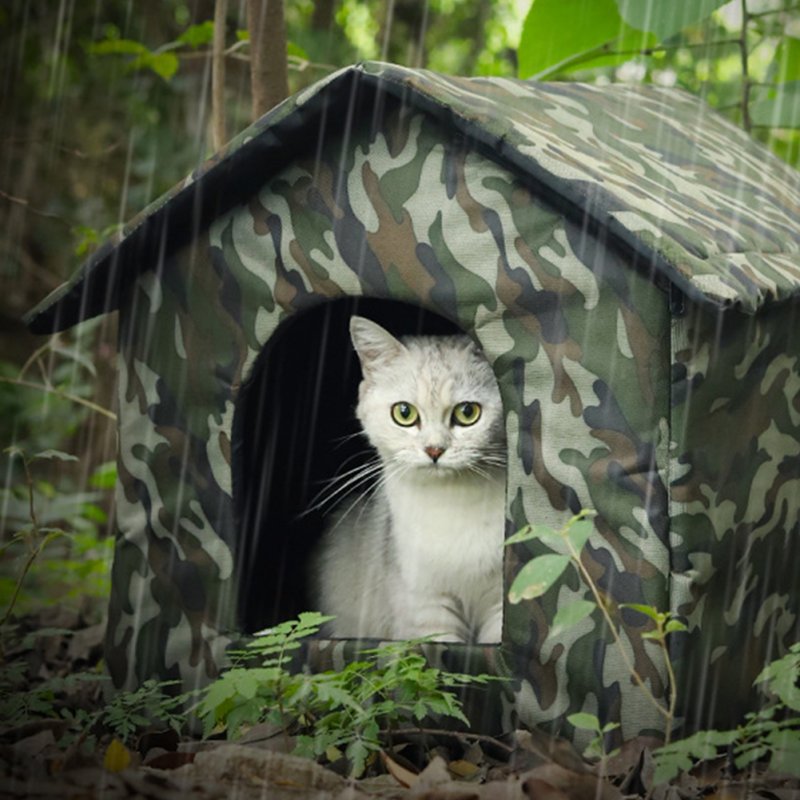 Outdoor Waterproof Cats Dog Houses Winter Tent Indoor Outdoor Cold-Proof Nest For Small Medium Pet Animal 