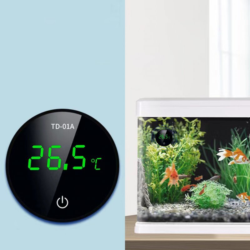 LCD Aquarium Thermometer With Large LCD Display -9.9-50 ° C Ensures Accurate Reading For Aquarium Terrarium Amphibians Reptiles (5 x 5 X1cm) Chinese packaging TD-01A thermometer