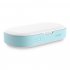 Oval Shaped Multi function Plastic UV Sterilizer Case Box Blue Portable for Mask Mobile Phone Watch Jewelry Blue