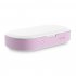 Oval Shaped Multi function Plastic UV Sterilizer Case Box Blue Portable for Mask Mobile Phone Watch Jewelry Pink