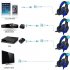 Over Ear Gaming Headset with Mic and LED Light for Laptop Cellphone PS4  Blue