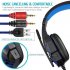 Over Ear Gaming Headset with Mic and LED Light for Laptop Cellphone PS4  Blue