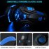 Over Ear Gaming Headset with Mic and LED Light for Laptop Cellphone PS4  Blue