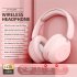 Over Ear Headphones 15 Hrs Wireless Wired Stereo Sound Foldable Headsets Headworn Sports Earphones With Deep Bass 40mm Neodymium Drivers black