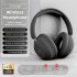Over Ear Headphones 15 Hrs Wireless Wired Stereo Sound Foldable Headsets Headworn Sports Earphones With Deep Bass 40mm Neodymium Drivers black