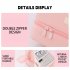 Oversized Pencil Case Double Zipper Closing Pencil Pouch Minimalist Style Desk Organizer Marker Pouch High Capacity Holder With Handle For Middle School Office 