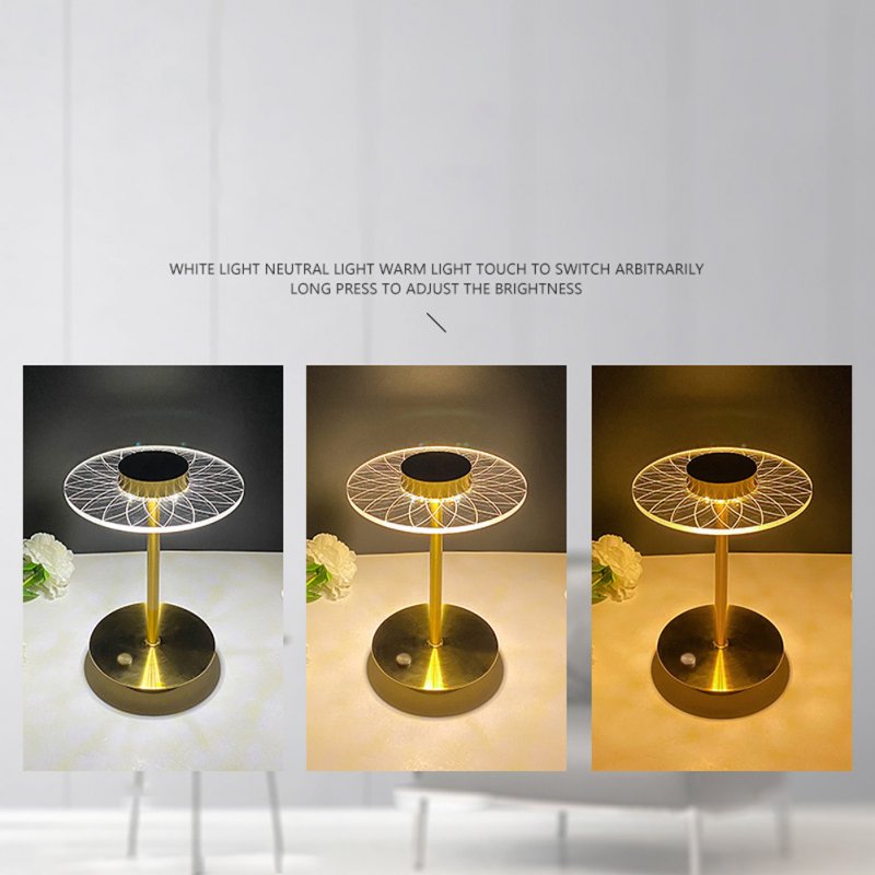 Led touch Sensor Table Lamp 3 Levels Dimming Desk Lights Decorative Bedside Lamp for Restaurant Hotel Bar 