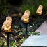 Owl Shape Solar Powered Lawn Lamp for Outdoor Yard Garden Lighting Decoration warm light