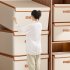 Oxford Cloth Storage Bin With Lid Collapsible Storage Case Foldable Home Nursery Laundry Organizer Clothes Blanket Container Reusable Sustainable Home Storage B