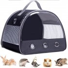 Oxford Mini Transparent Travel  Bag Portable Carrier Bag Outdoor Hangbag For Hedgehogs Hamsters Squirrels Parrots Turtles Guinea Pigs Black