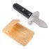 Oyster Shucking Clamp With Wooden Base Oyster Knife Shucker Set Oyster Shucking Clamp Seafood Tools For Home Kitchen Oyster tray   oyster opener