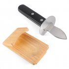 Oyster Shucking Clamp With Wooden Base Oyster Knife Shucker Set Oyster Shucking Clamp Seafood Tools For Home Kitchen Oyster tray + oyster opener