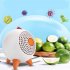 Ozone Generator Air Purifier Fresh Deodorizer for Refrigerator Closets white