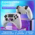 P05 Wireless Transparent RGB Video Gamepads Game Controller Joystick Handles For Playback On Multiple Platforms White cracks