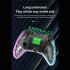 P05 Wireless Transparent RGB Video Gamepads Game Controller Joystick Handles For Playback On Multiple Platforms White cracks