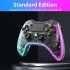 P05 Wireless Transparent RGB Video Gamepads Game Controller Joystick Handles For Playback On Multiple Platforms White cracks