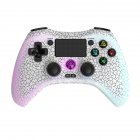 P05 Wireless Transparent RGB Video Gamepads Game Controller Joystick Handles For Playback On Multiple Platforms White cracks