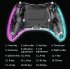 P05 Wireless Transparent RGB Video Gamepads Game Controller Joystick Handles For Playback On Multiple Platforms White cracks