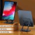 P06 Cell Phone Stand Swivel  Foldable Desktop Phone Holder Tablet Stand Dock For Desktop Kitchen Home Office grey