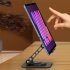 P06 Cell Phone Stand Swivel  Foldable Desktop Phone Holder Tablet Stand Dock For Desktop Kitchen Home Office silver