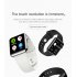 P10 1 3 Inch Square Dial Full Touch Screen UI Color Screen Smart Bracelet Heart Rate Blood Pressure Wristwatch white