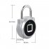 P10 Mini Smart Keyless Fingerprint Lock Waterproof Inteligente Anti Theft Security Padlock Door Luggage Case Lock Silver
