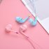 P16 Portable Mobile Phone  Headset  Wired Earbuds In ear Copper Ring Stereo Wired Music Call Earphone  Universal For Android blue