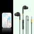 P16 Portable Mobile Phone  Headset  Wired Earbuds In ear Copper Ring Stereo Wired Music Call Earphone  Universal For Android pink