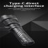 P160 Strong Light Flashlight Multifunctional Rechargeable Zoom Outdoor Emergency Torch Work Light  without battery 