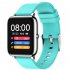 P22 Smart Watch for Men Women Heart Rate Sleep Monitor Waterproof Sports Fitness Smartwatch Black Shell Green Belt