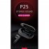 P25 Wireless Bluetooth compatible Headset Tws 5 1 Binaural Stereo Digital Display Private Mode Sports Earphone White