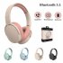 P2961 Bluetooth Headset In Ear Stereo Hifi Subwoofer Gaming Headphones TF AUX Music Player With Microphone apricot