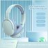 P2961 Bluetooth Headset In Ear Stereo Hifi Subwoofer Gaming Headphones TF AUX Music Player With Microphone blue