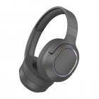 P2963 Wireless Headset Lighting Noise Reduction Over-Ear Stereo Earphones For Computer Game Office Zoom Meeting grey
